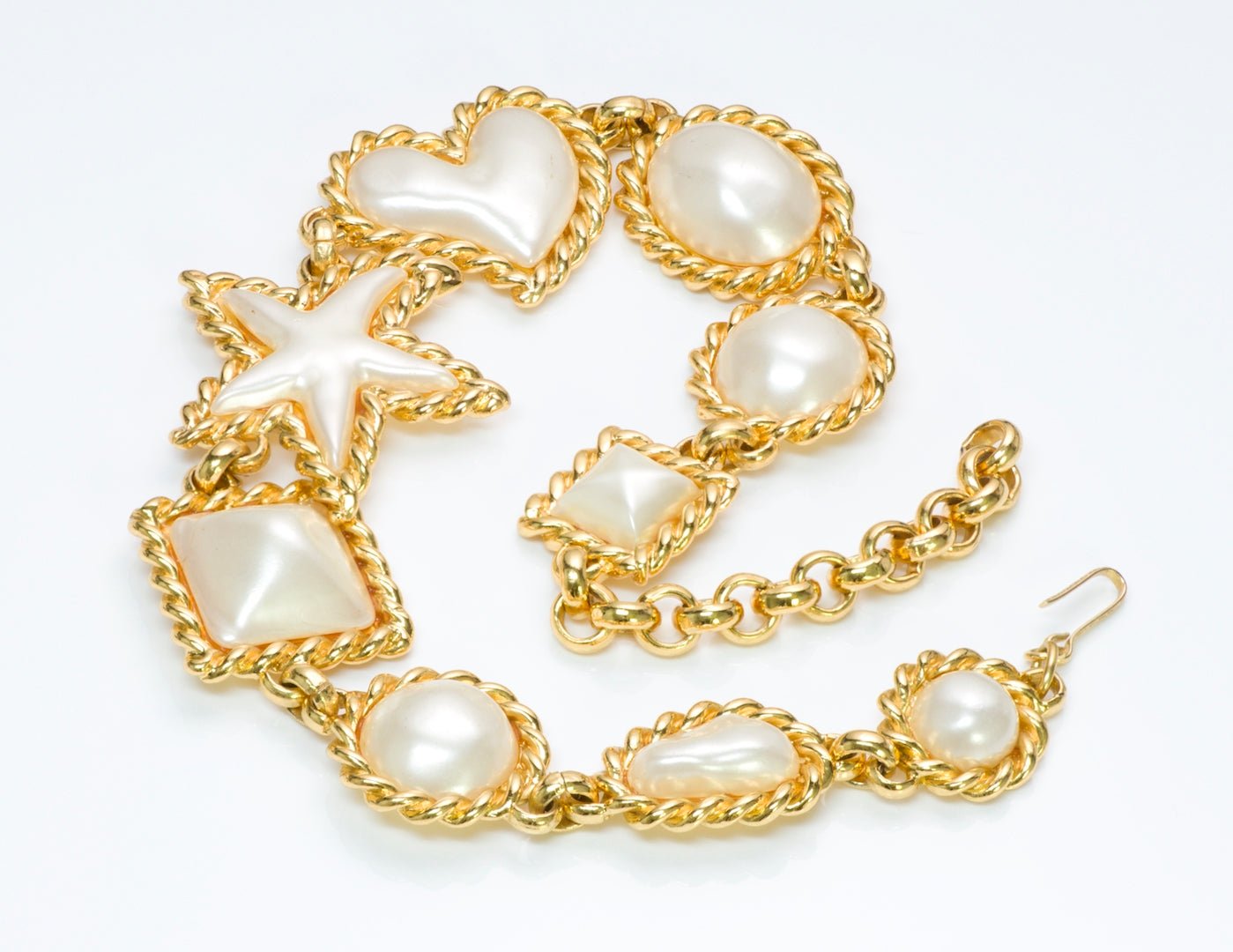 Edouard Rambaud Paris Starfish Heart Pearl Necklace - DSF Antique Jewelry