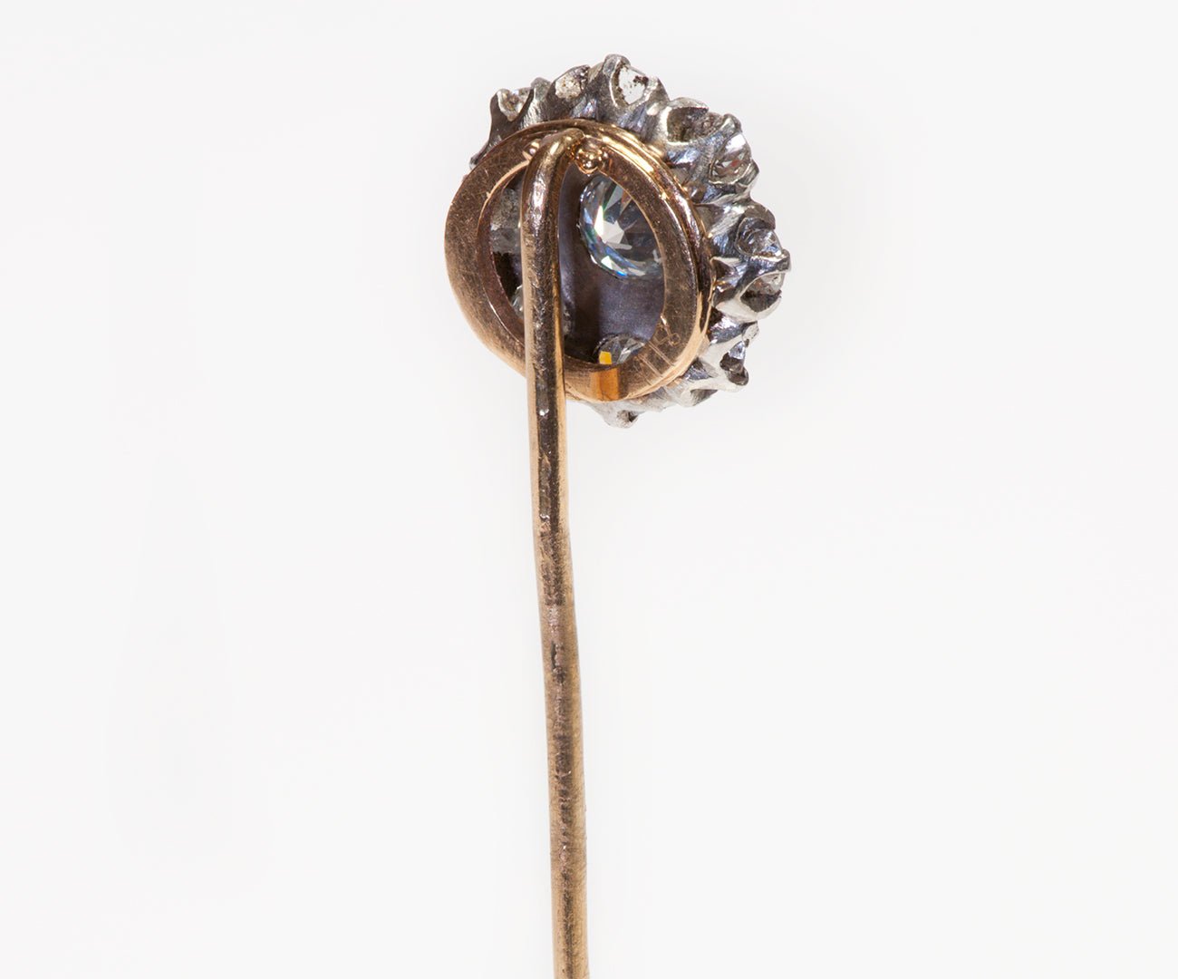 Edwardian Platinum Diamond Stick Pin - DSF Antique Jewelry