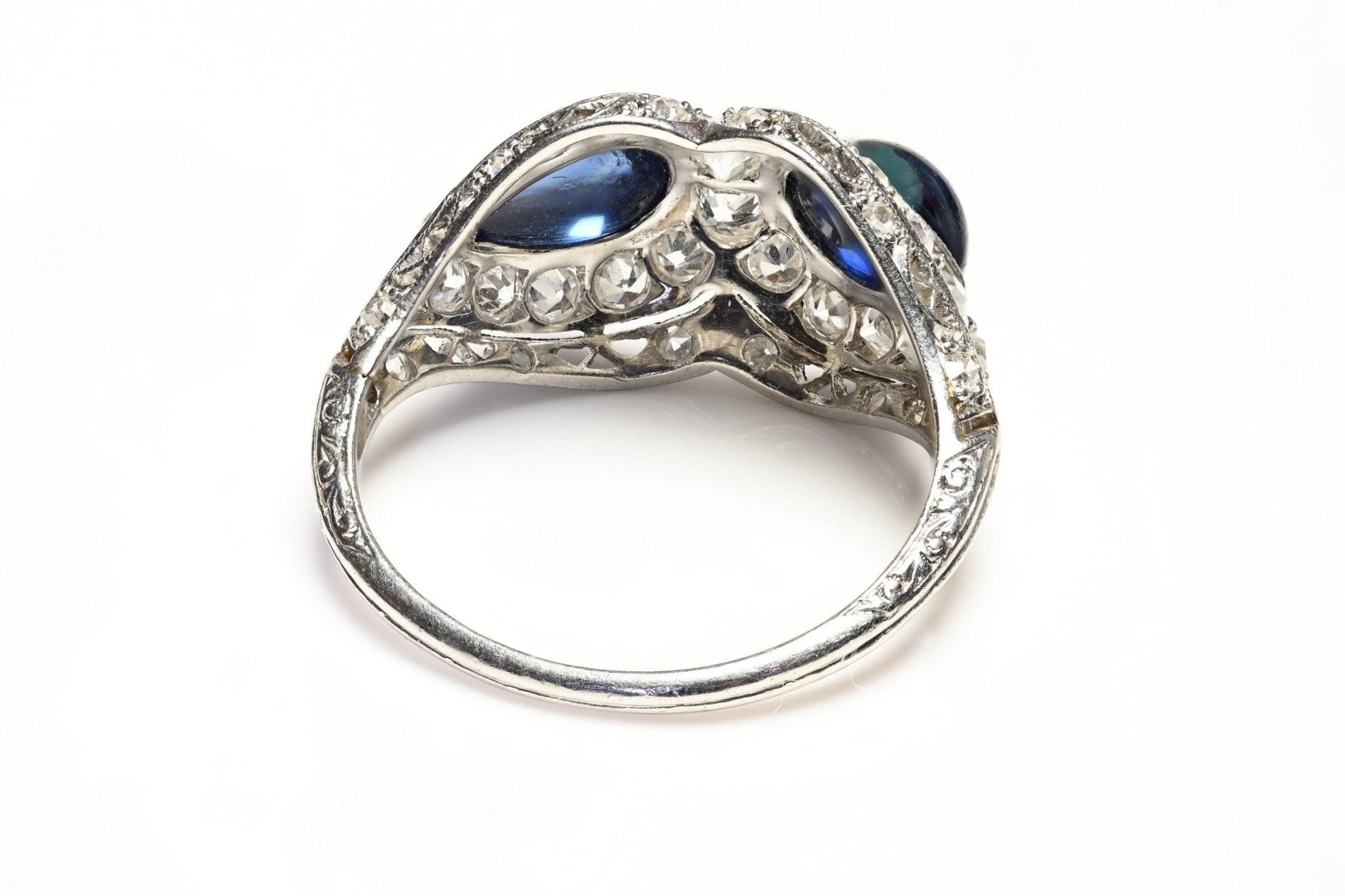 Edwardian Platinum Sapphire Diamond Ring