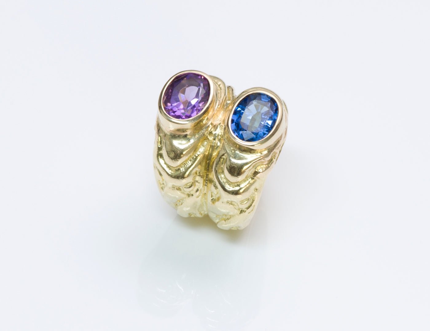 Elizabeth Gage Sapphire & Amethyst Ring