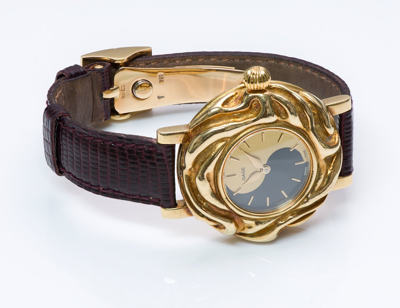 Elizabeth Gage Yin Yang Gold Watch - DSF Antique Jewelry