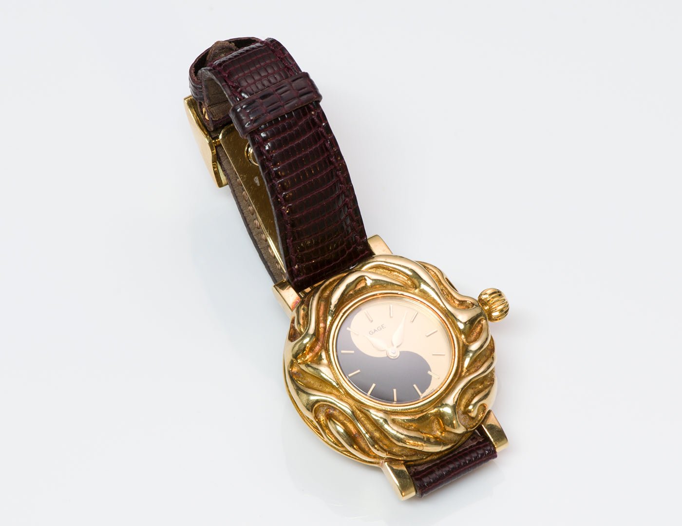 Elizabeth Gage Yin Yang Gold Watch - DSF Antique Jewelry