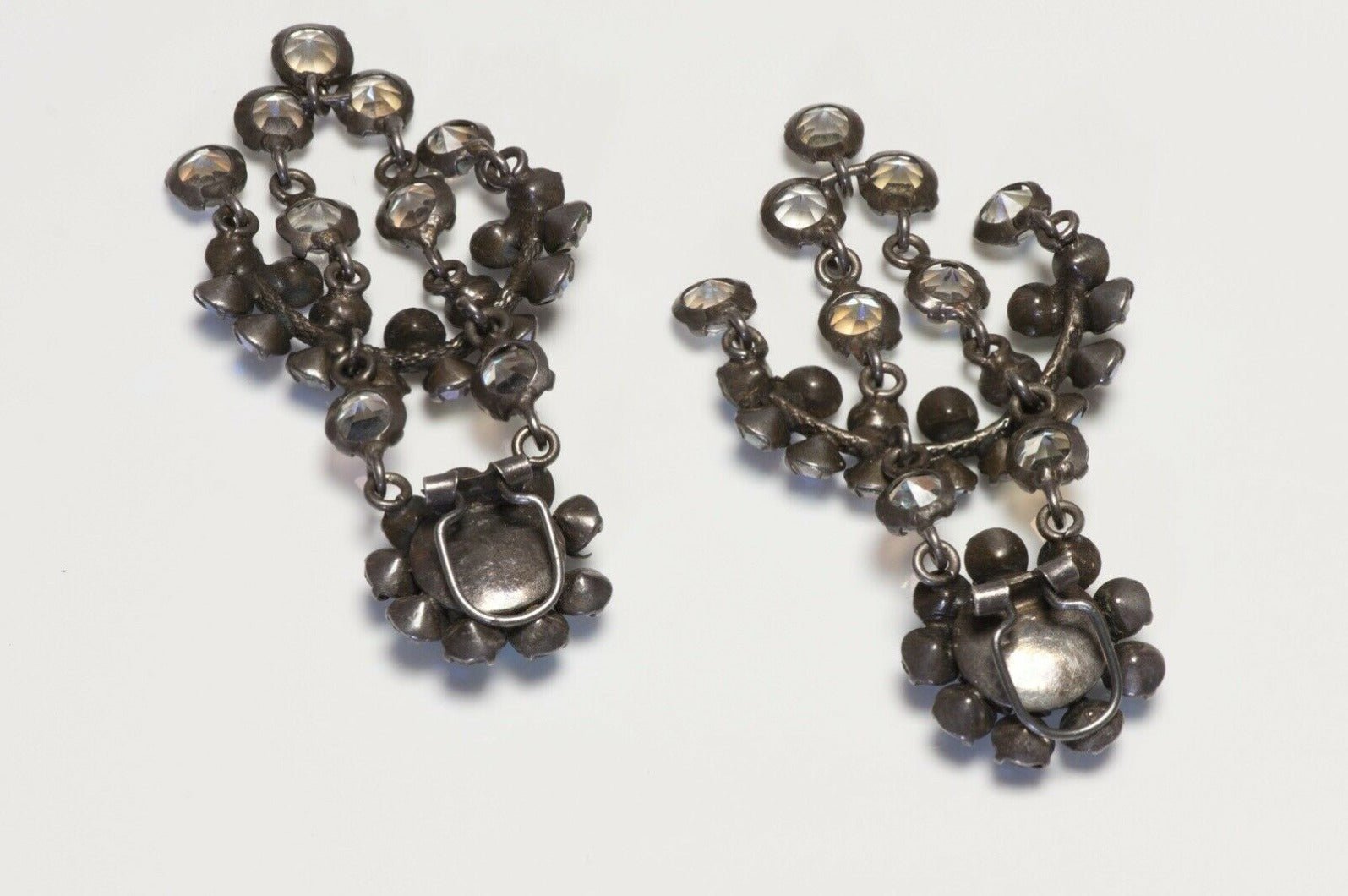 Elsa Schiaparelli Roger Jean-Pierre Couture 1930’s Crystal Necklace Earrings Set