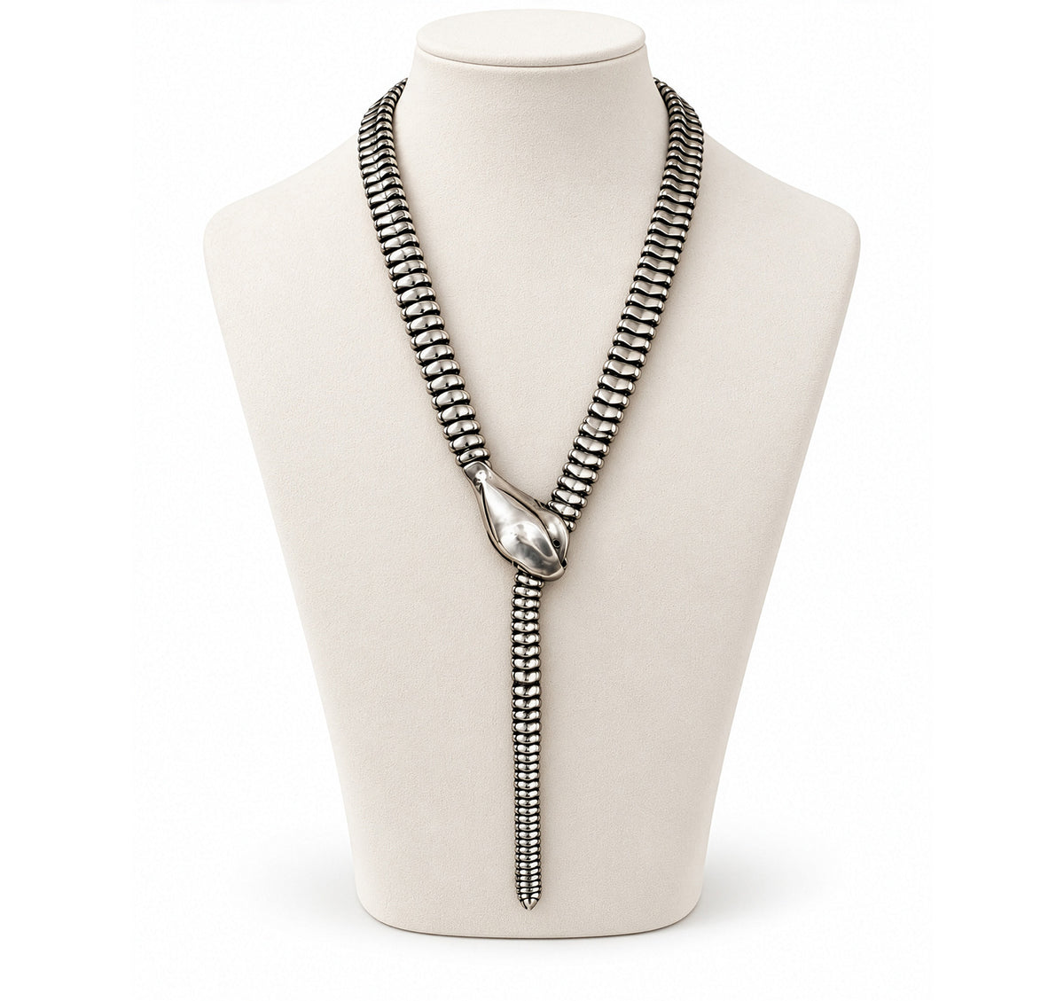 Early Elsa Peretti Silver Snake Belt Necklace Xavier Corberó 