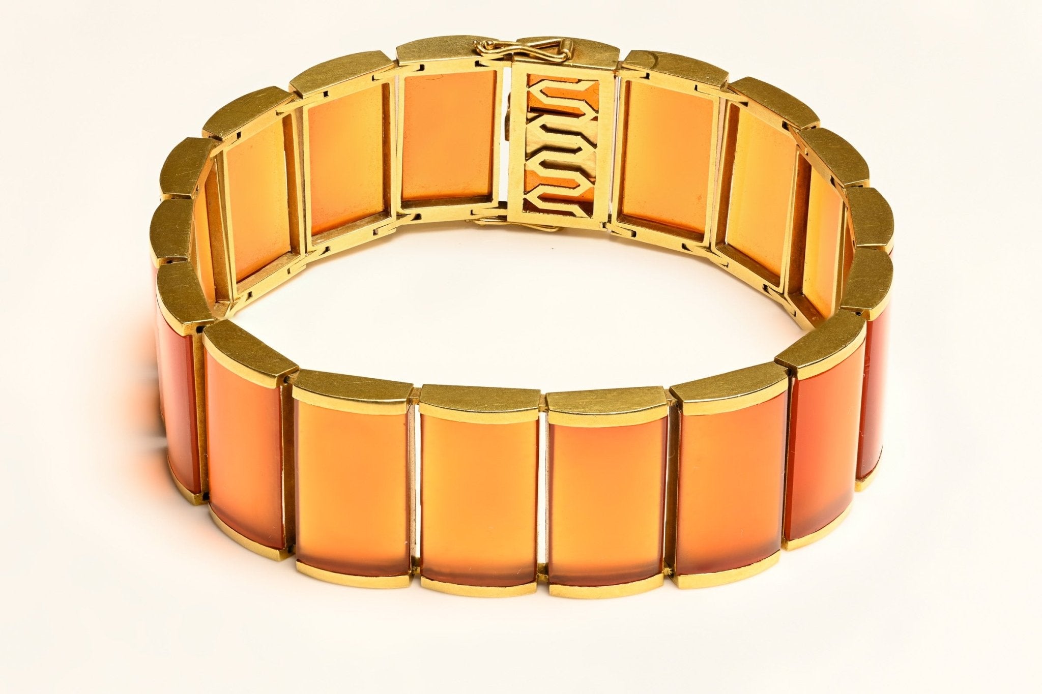 Emil Meister 18K Gold Carnelian Bracelet - DSF Antique Jewelry