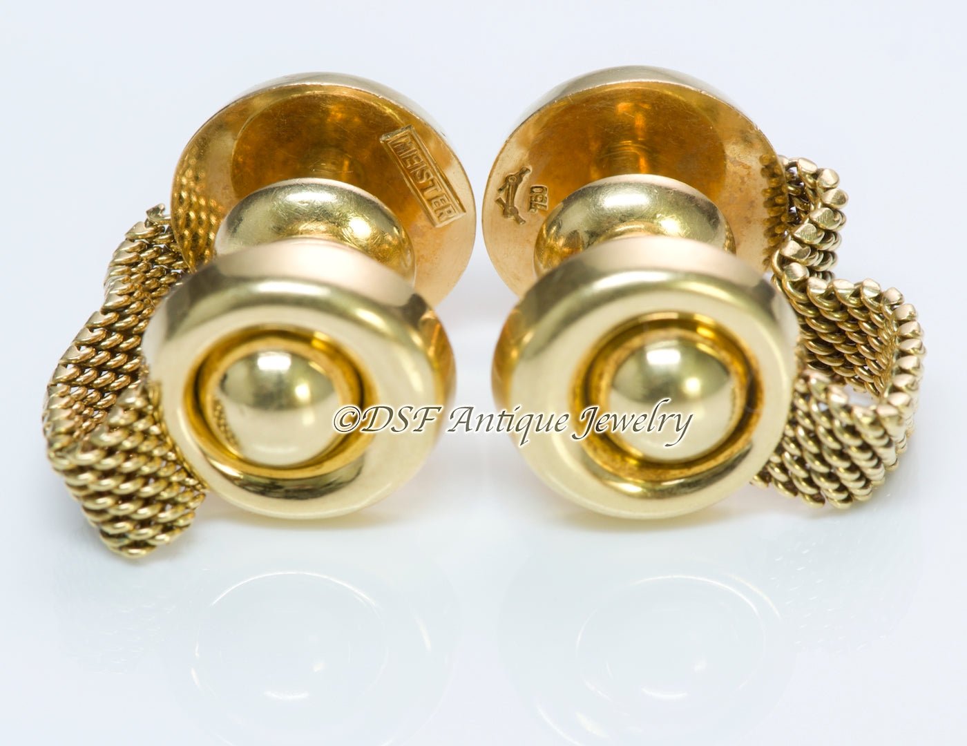 Emil Meister Gold Cufflinks - DSF Antique Jewelry