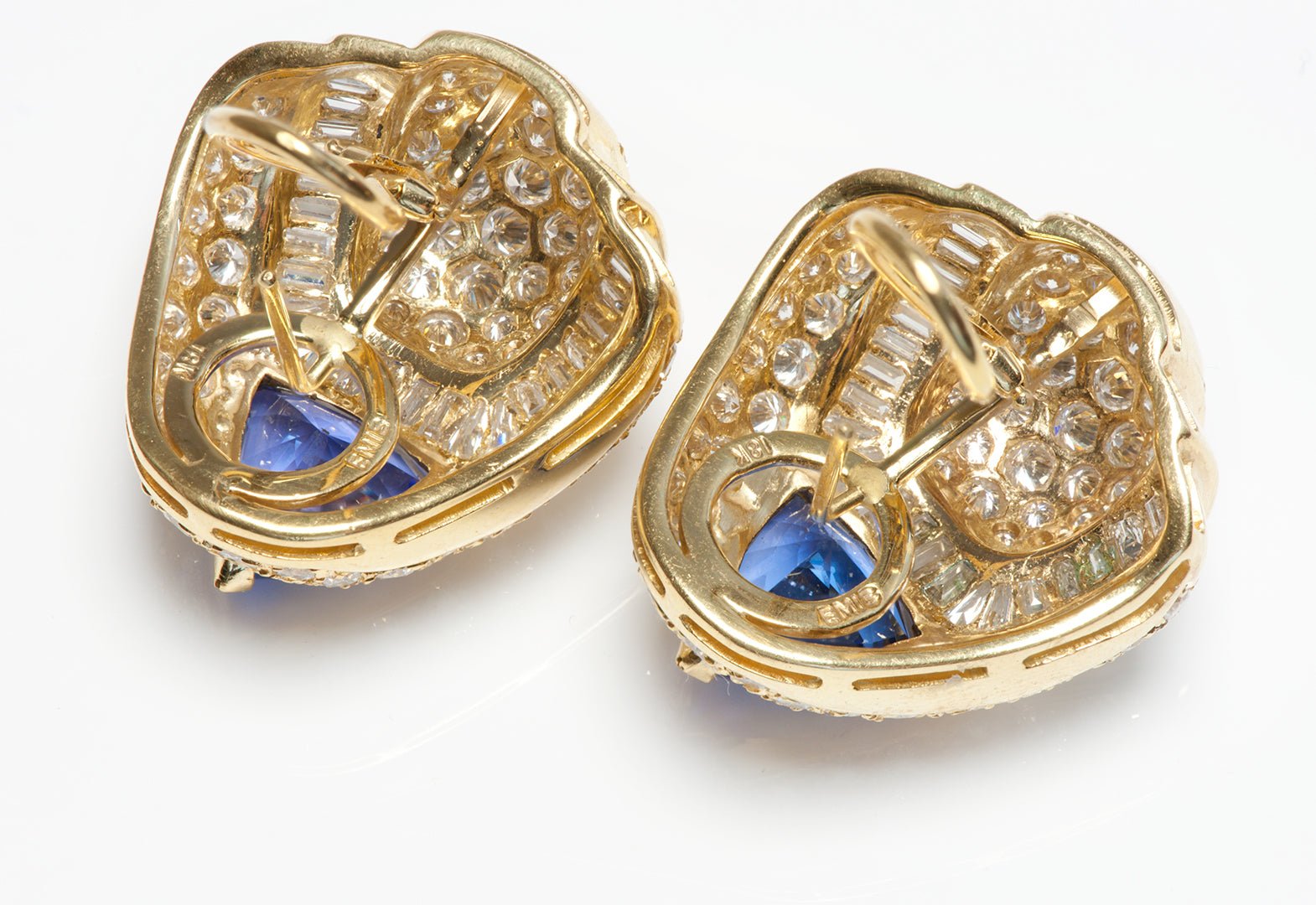 Emis Beros Tanzanite 18K Yellow Gold Diamond Earrings