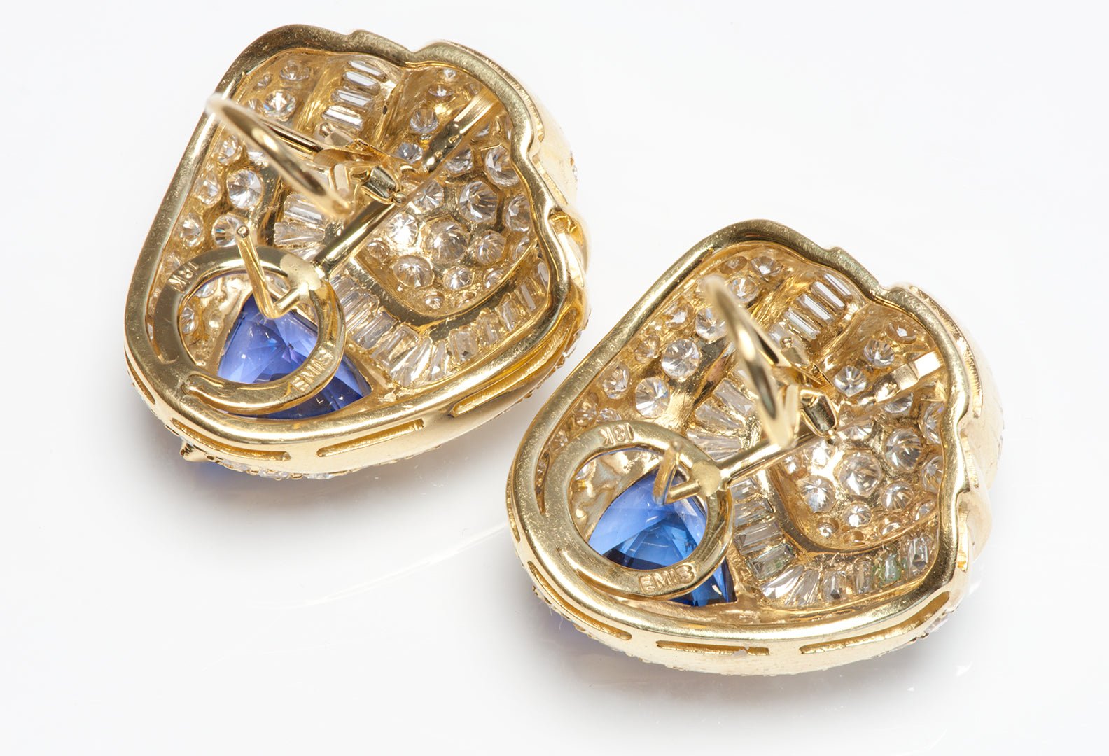 Emis Beros Tanzanite 18K Yellow Gold Diamond Earrings