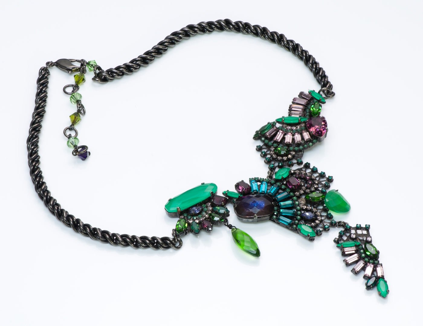 Erickson Beamon Green Crystal Necklace