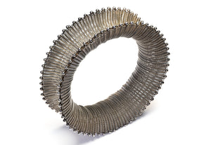 Vintage Silver Flexible Coil Bangle Bracelet