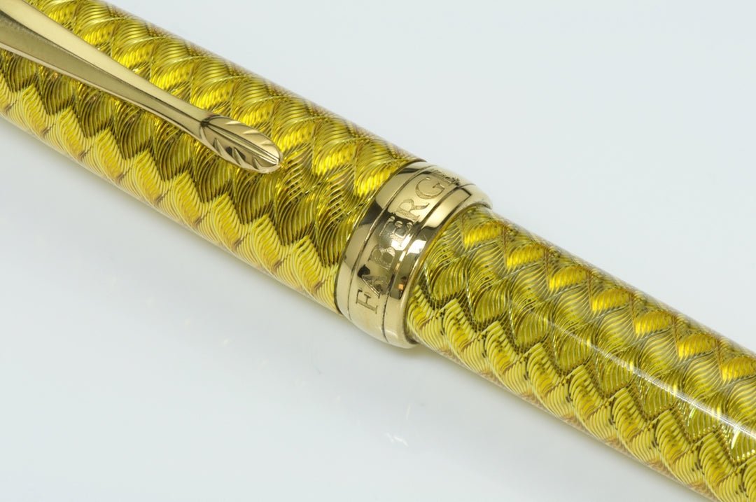 Faberge Guilloché Enamel Sterling Silver Ball Pen - DSF Antique Jewelry