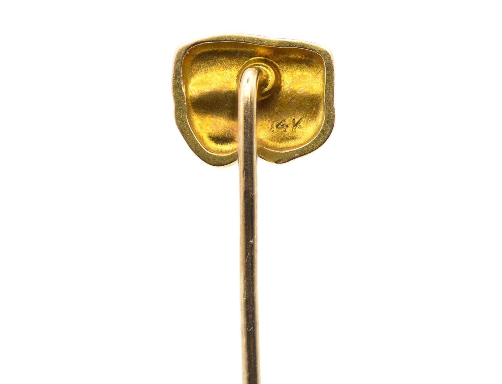 Antique Gold Stick Pin with Tragedy and Comedy Mask Design