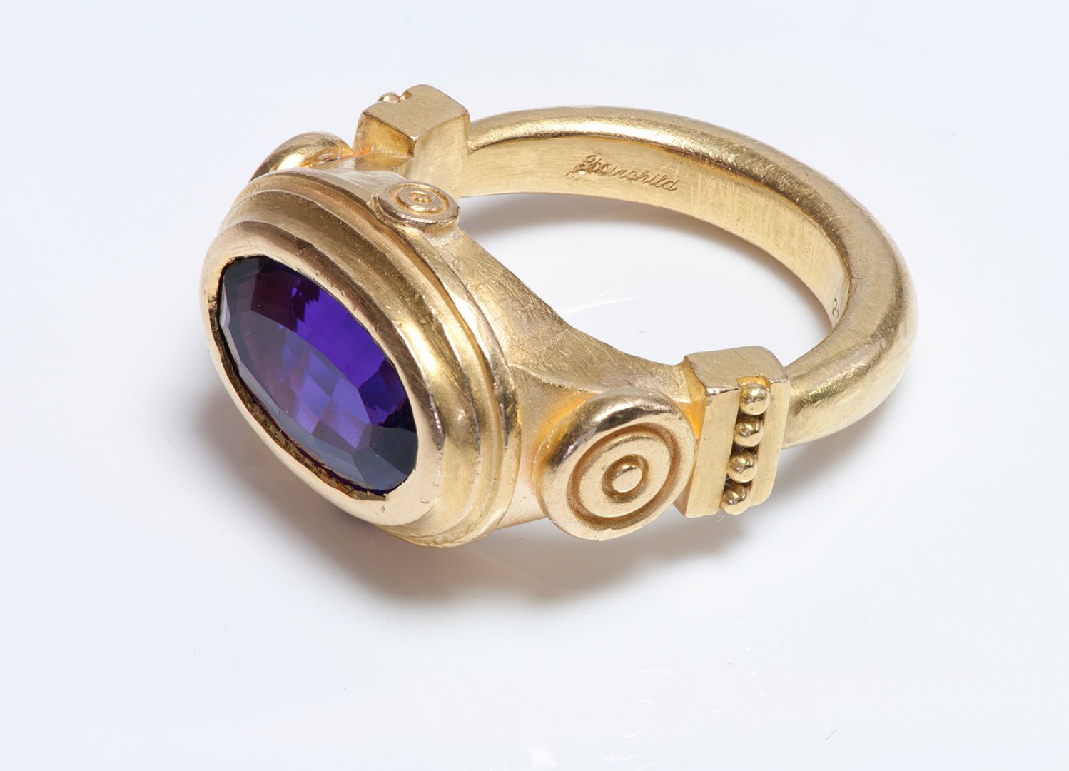 Fairchild & Co. 20K Yellow Gold Amethyst Ring - DSF Antique Jewelry