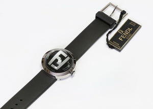 FENDI 8010G Logo Bubble Black Rubber Band Women’s Watch