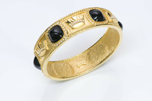 Fendi Pearl Crown Bangle Bracelet