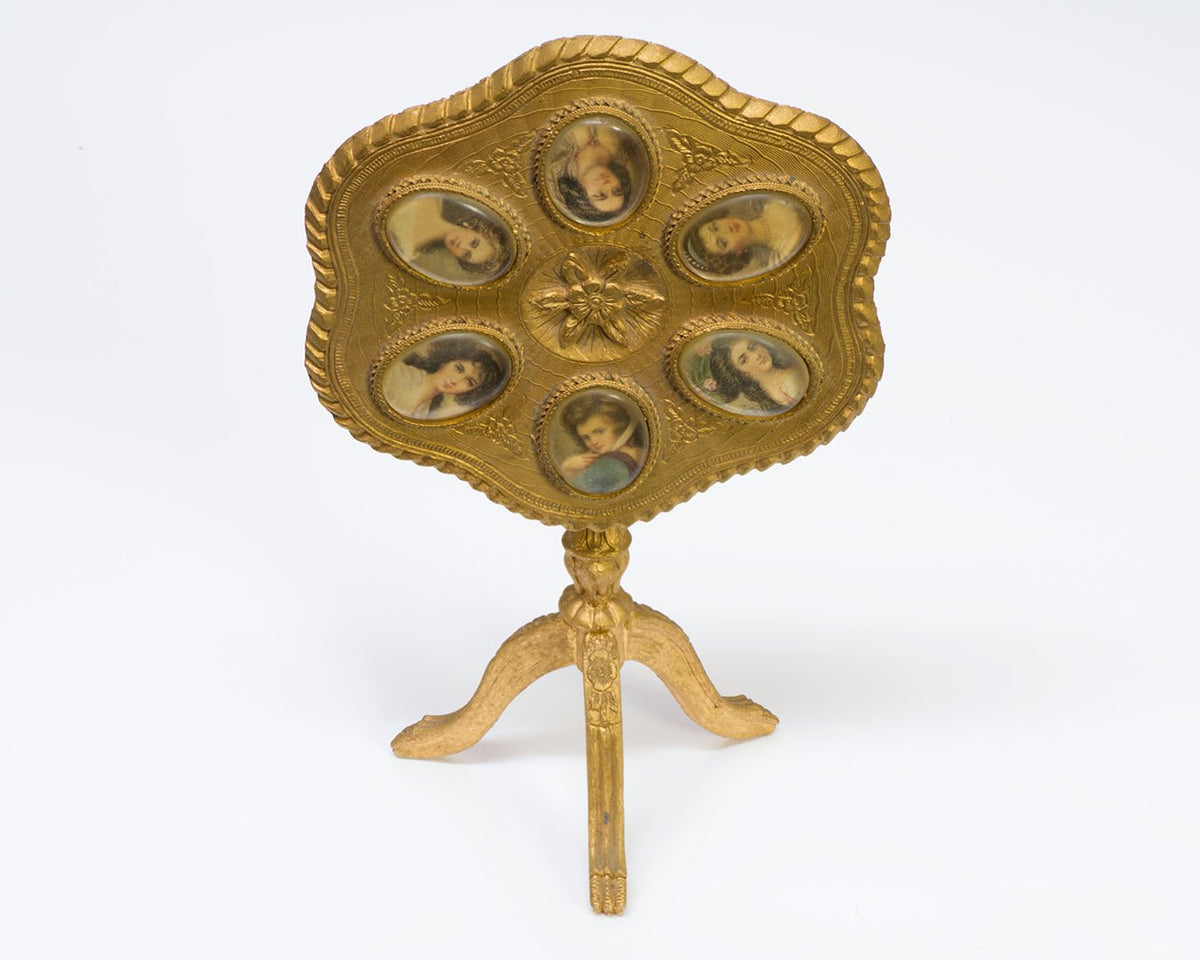 Portrait Table Florenza Victorian Style Miniature Portrait Table