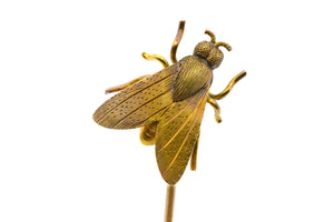 Victorian Gold Stick Pin with Fly Design