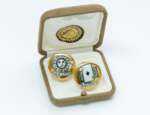 Fornasetti Enamel “Money Success” Earrings