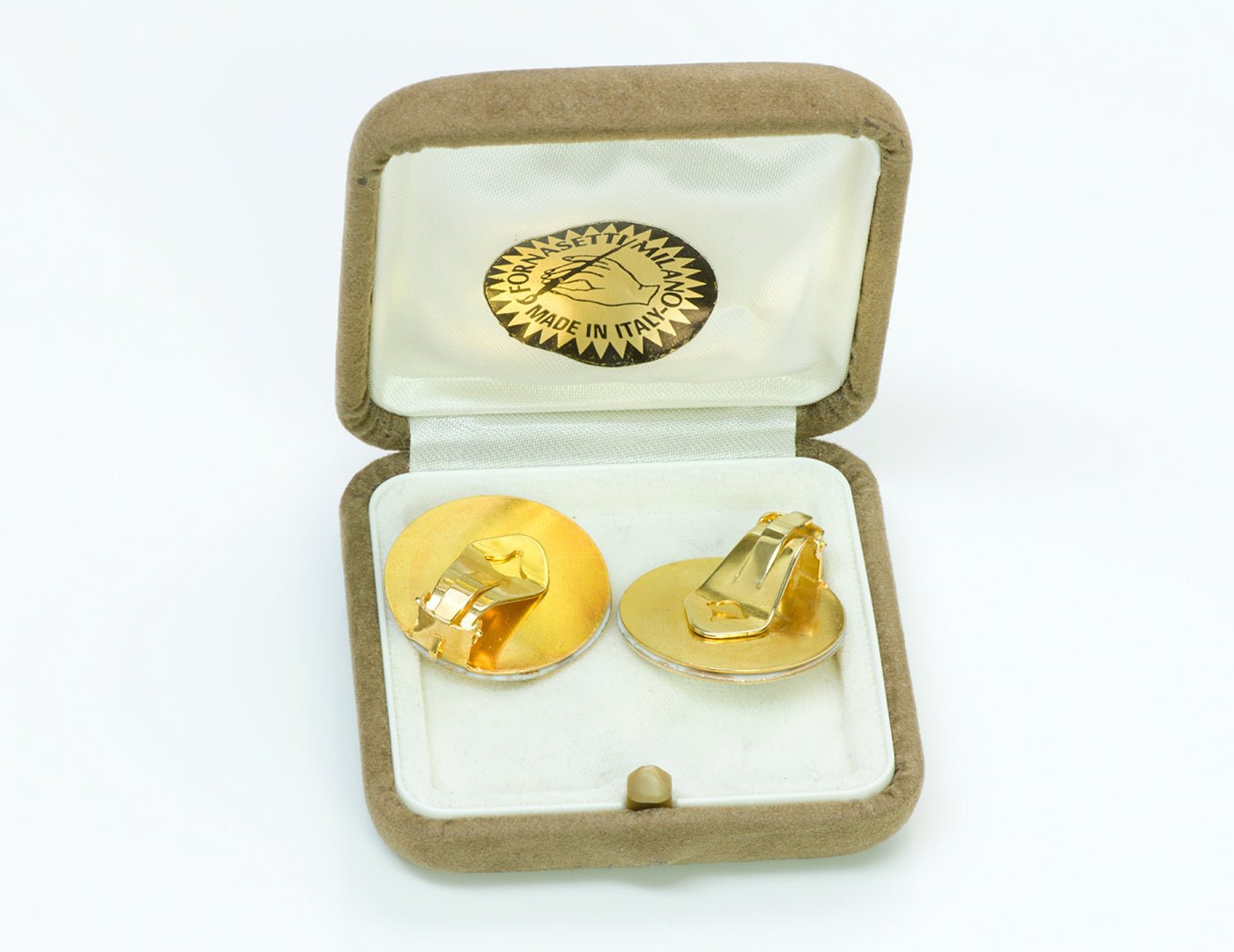 Fornasetti Enamel “Money Success” Earrings - DSF Antique Jewelry