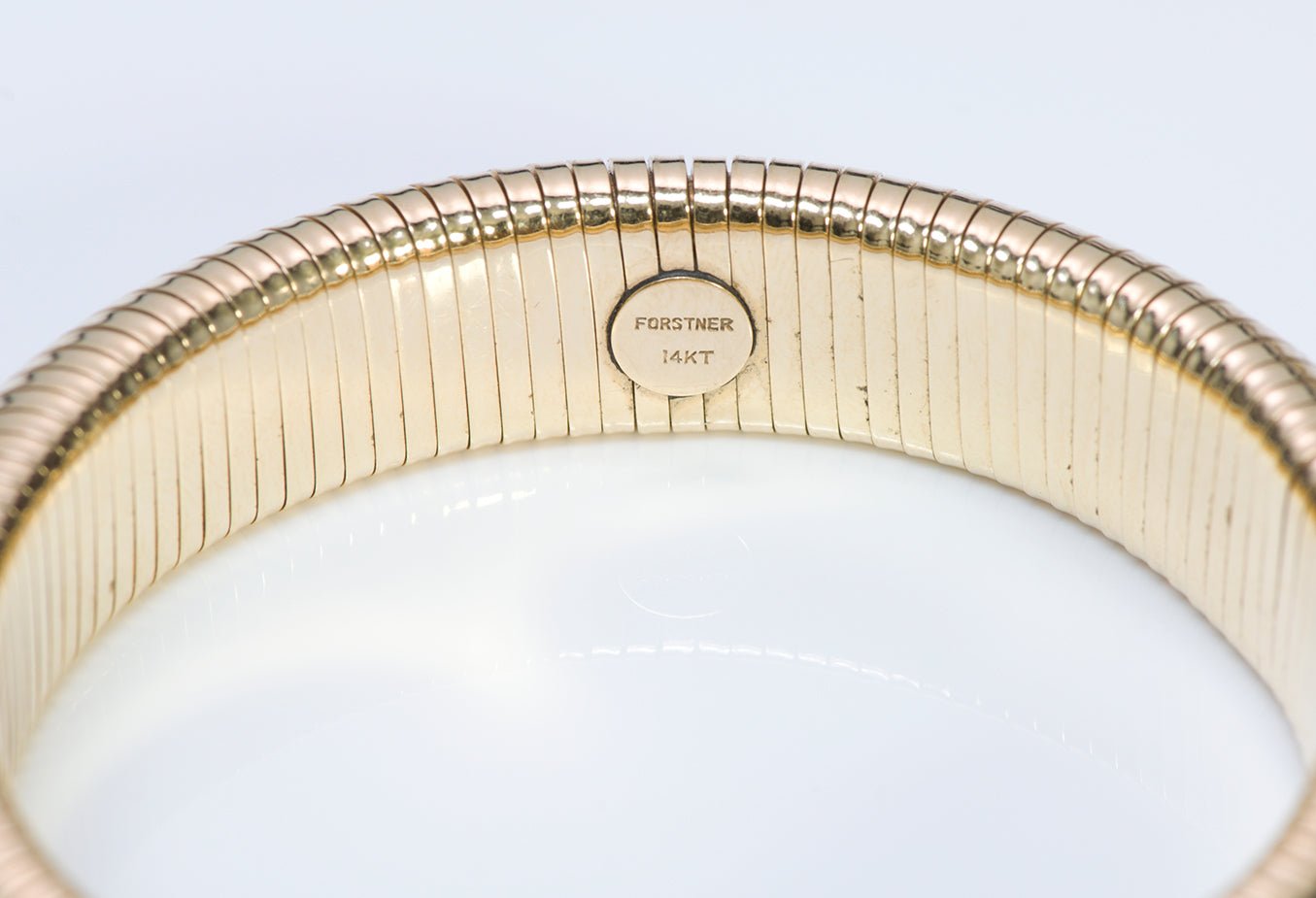 Forstner Flexible Gas Pipe Slip On Gold Bracelet - DSF Antique Jewelry