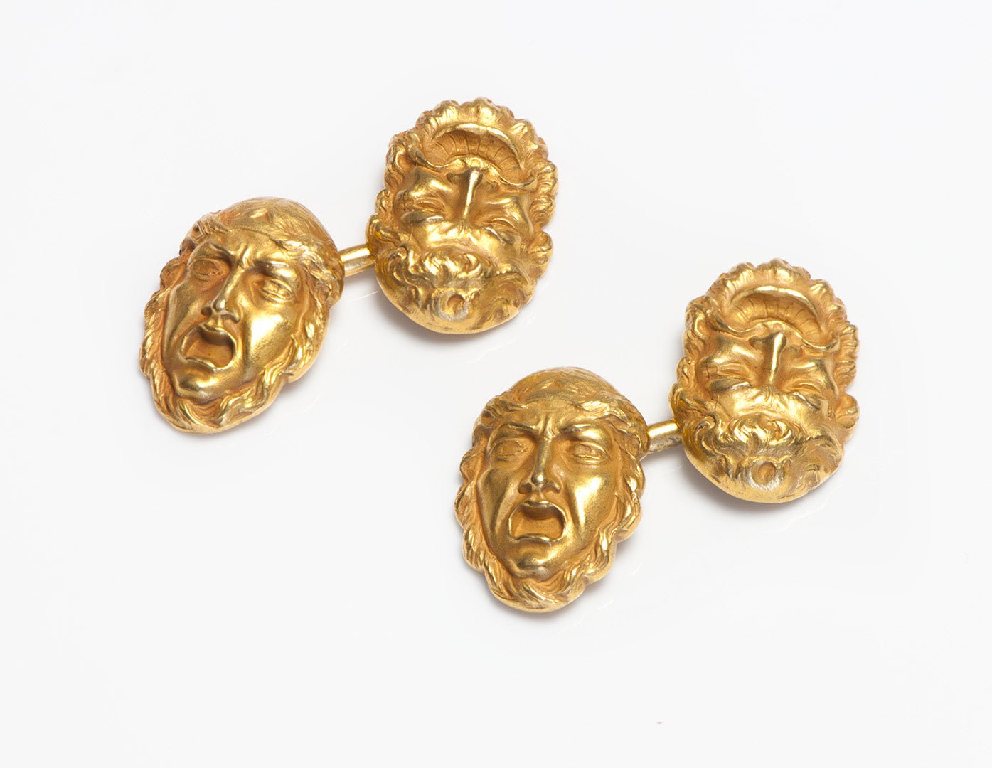 Frank Walter Lawrence Art Nouveau Gold Mythological Cufflinks