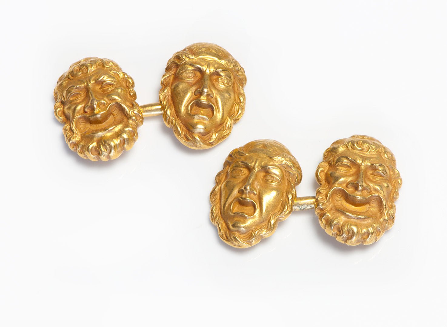 Frank Walter Lawrence Art Nouveau Gold Mythological Cufflinks - DSF Antique Jewelry