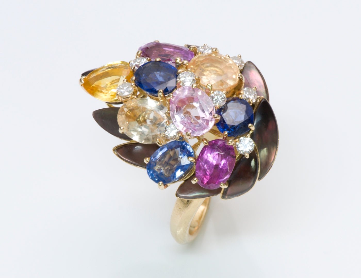 Fred Paris 18K Yellow Gold Sapphire Ring - DSF Antique Jewelry