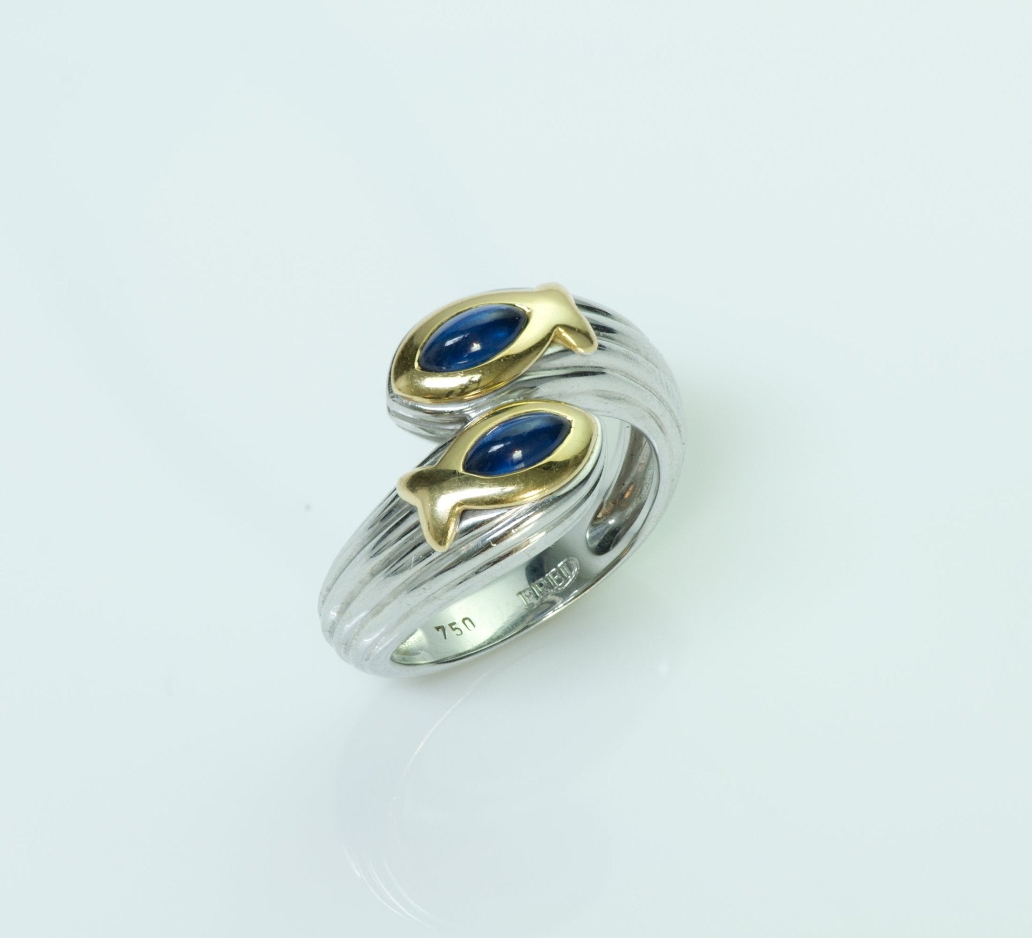 Fred Paris Gold Sapphire Ring - DSF Antique Jewelry