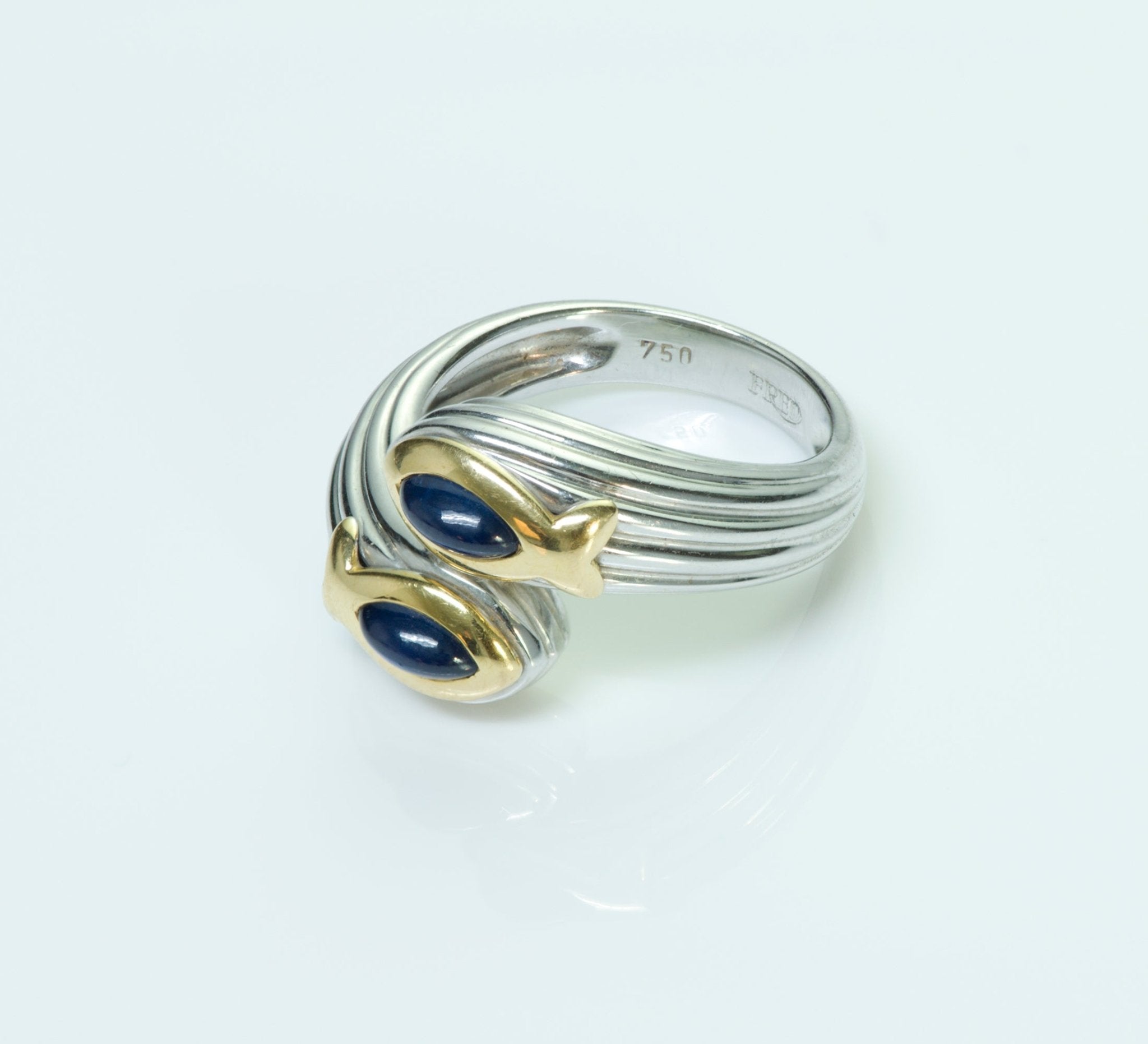 Fred Paris Gold Sapphire Ring