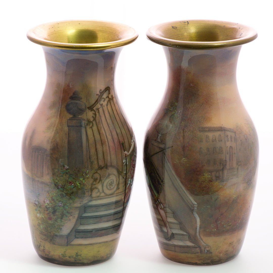 French Enamel Vases