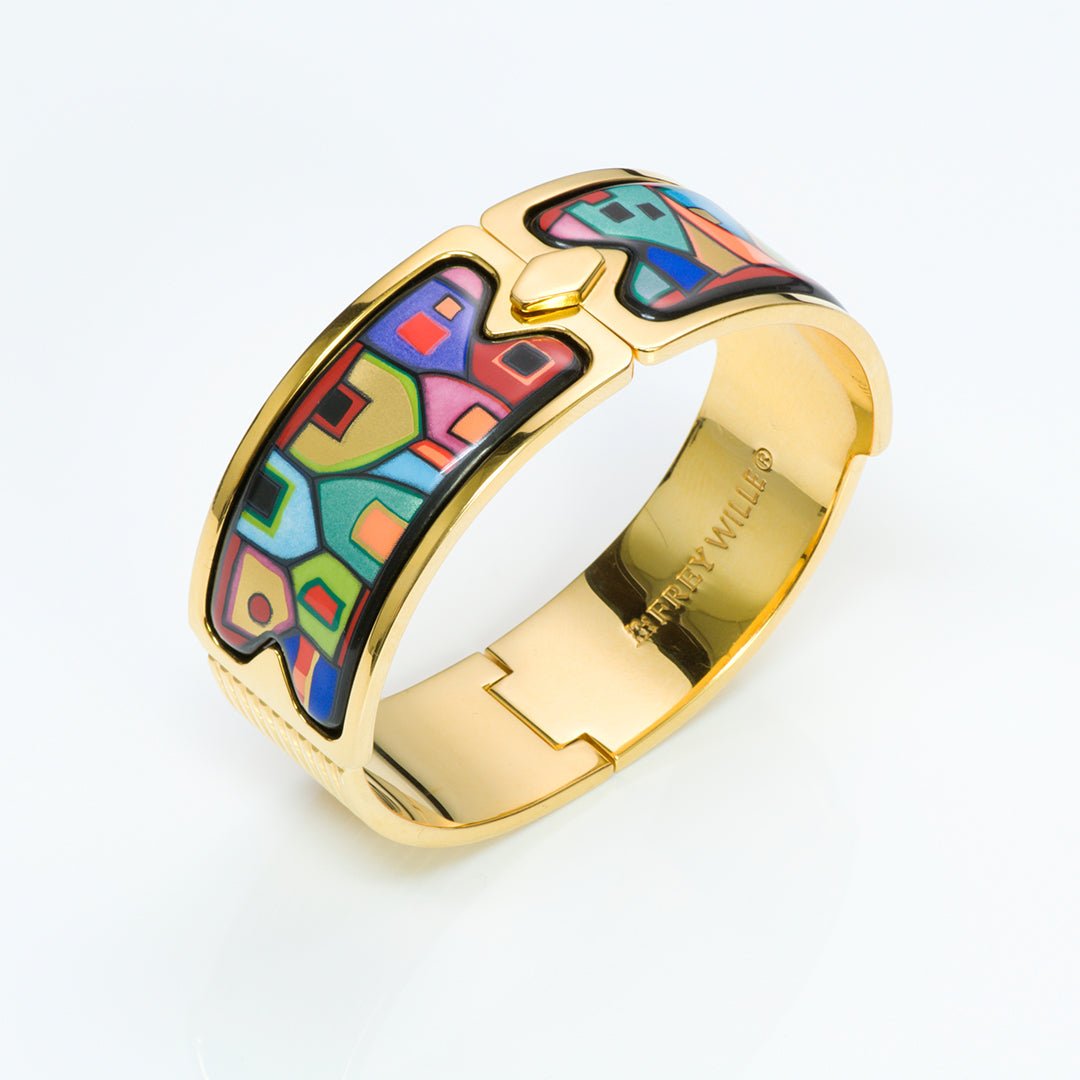 Frey Wille Hundertwasser Enamel Bangle - DSF Antique Jewelry