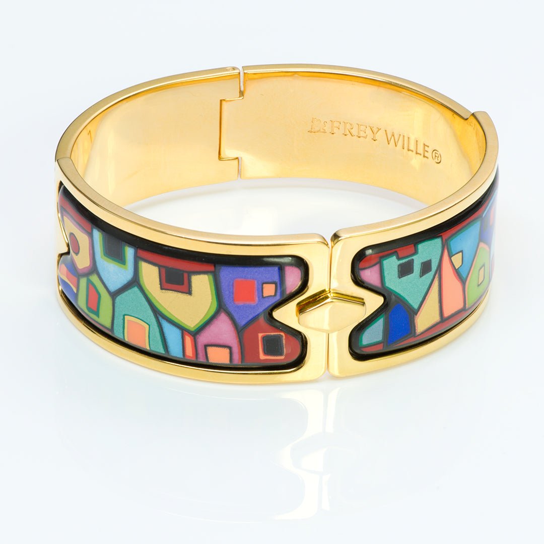 Frey Wille Hundertwasser Enamel Bangle - DSF Antique Jewelry
