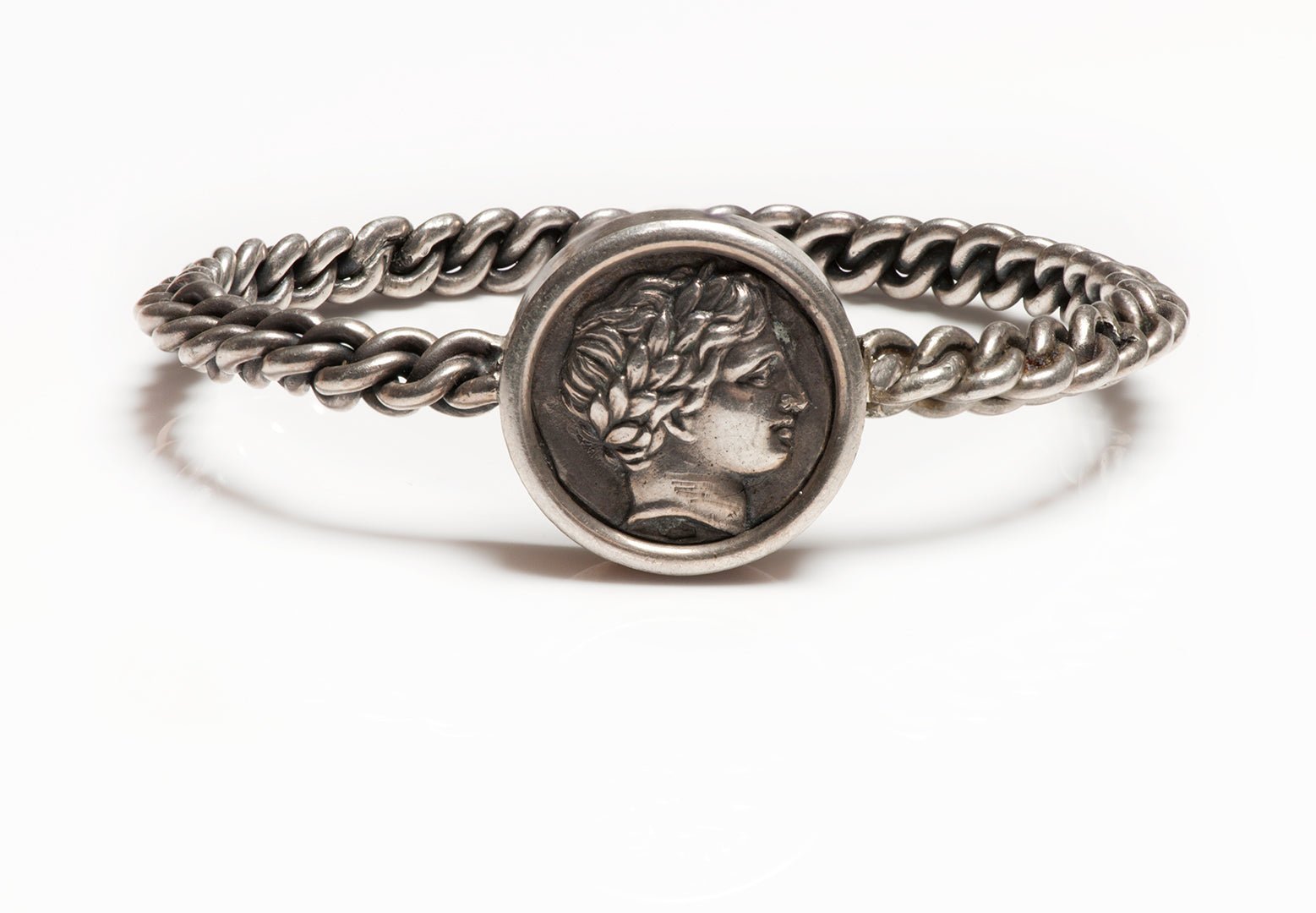 Georg Adam Scheid Silver Greek Coin Bracelet