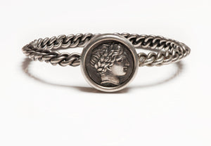 Georg Adam Scheid Silver Greek Coin Bracelet