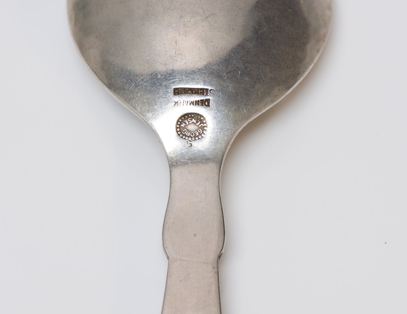 Georg Jensen Coral Sterling Silver Fuchsia Coffee Spoon # 5