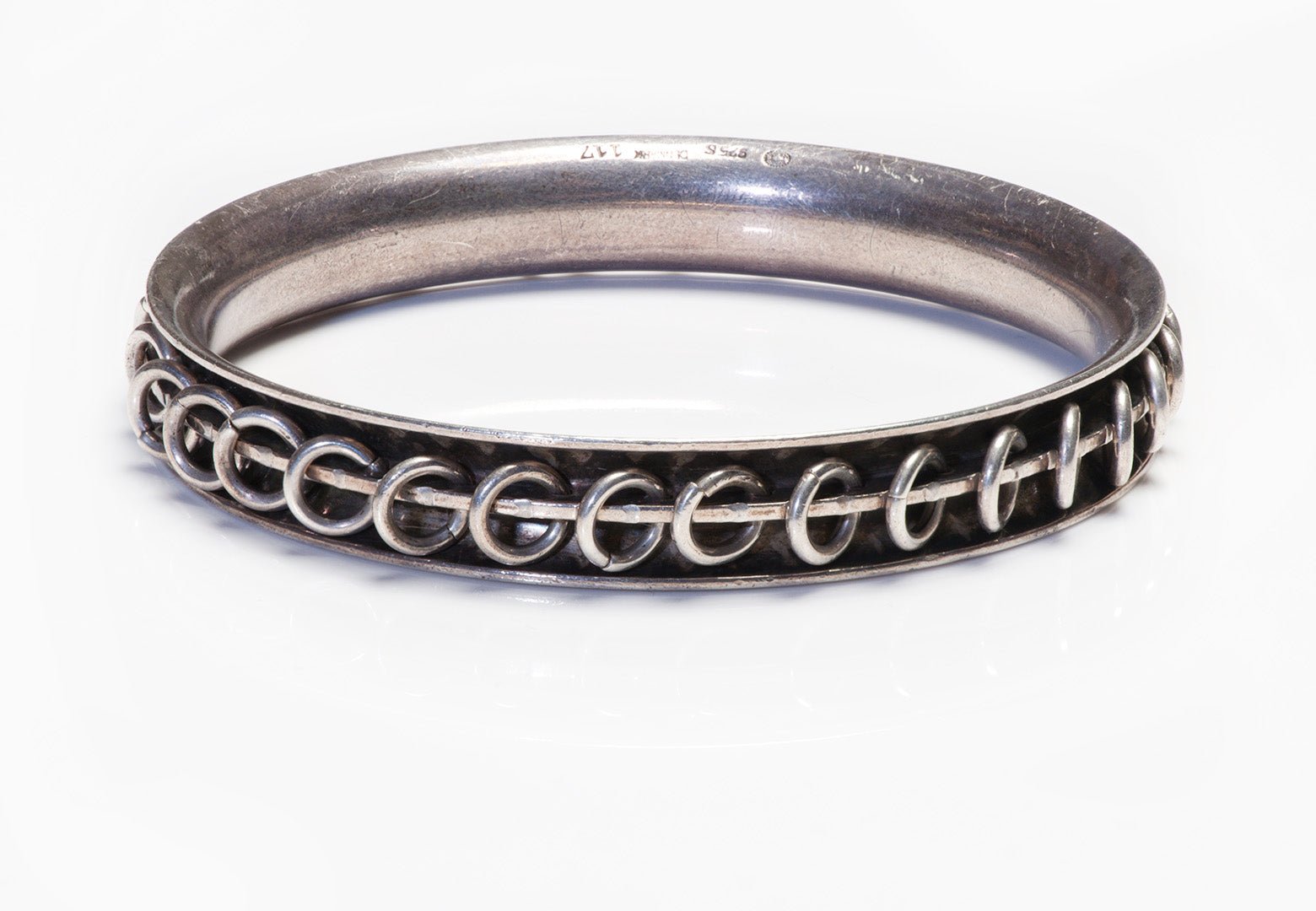 Georg Jensen Silver Bangle Bracelet # 117 - DSF Antique Jewelry