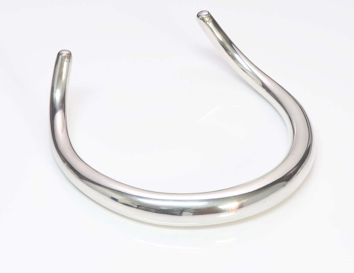 Estate Sterling Silver Neck Ring Large Hoop - Gallery925