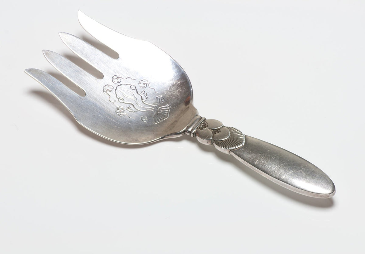 did georg jensen ever make silver fish box Georg Jensen Sterling Cactus Pattern Fish Server