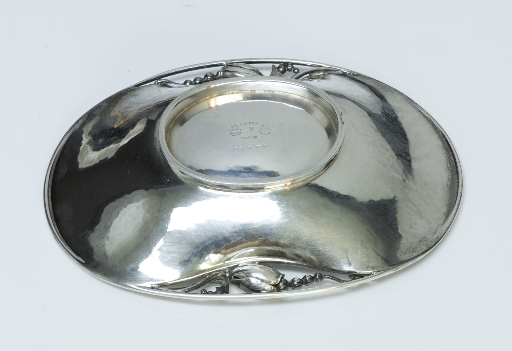 Georg Jensen Sterling Silver Blossom Oval Bowl No. 2 - DSF Antique Jewelry