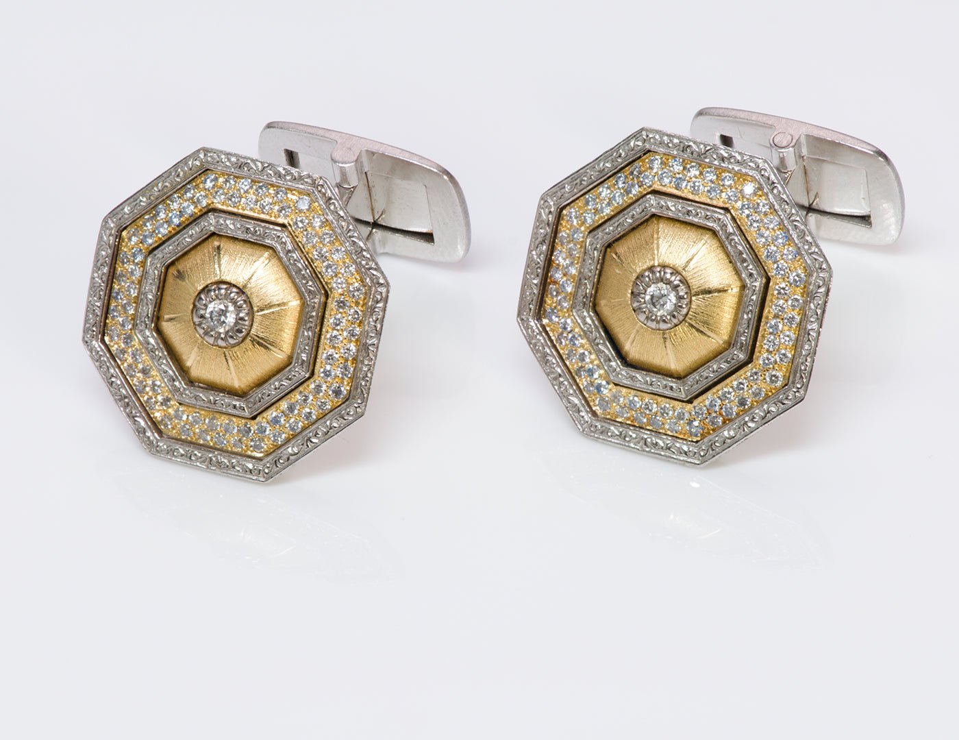 Gianmaria Buccellati 18K Gold Diamond Cufflinks