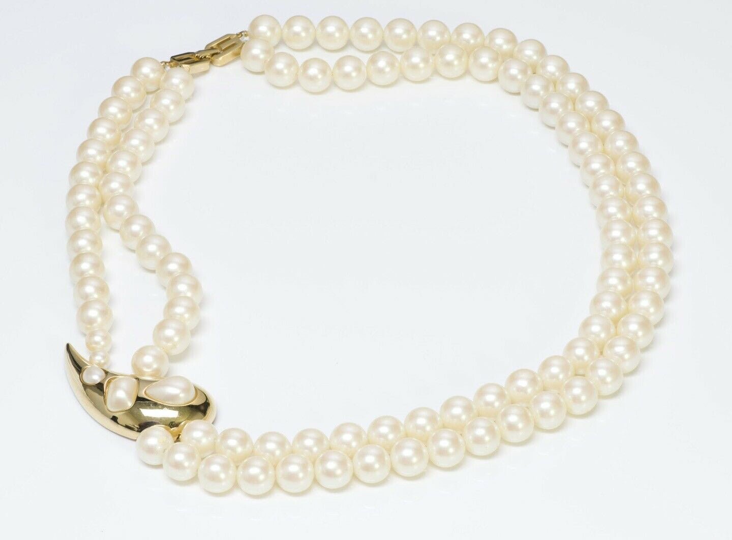 Givenchy 1977 Multi Strand Pearl Necklace