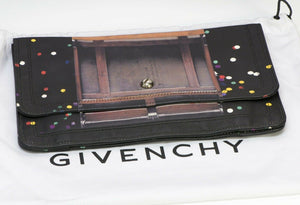 GIVENCHY Confetti Black Leather Women’s Flap Clutch Bag