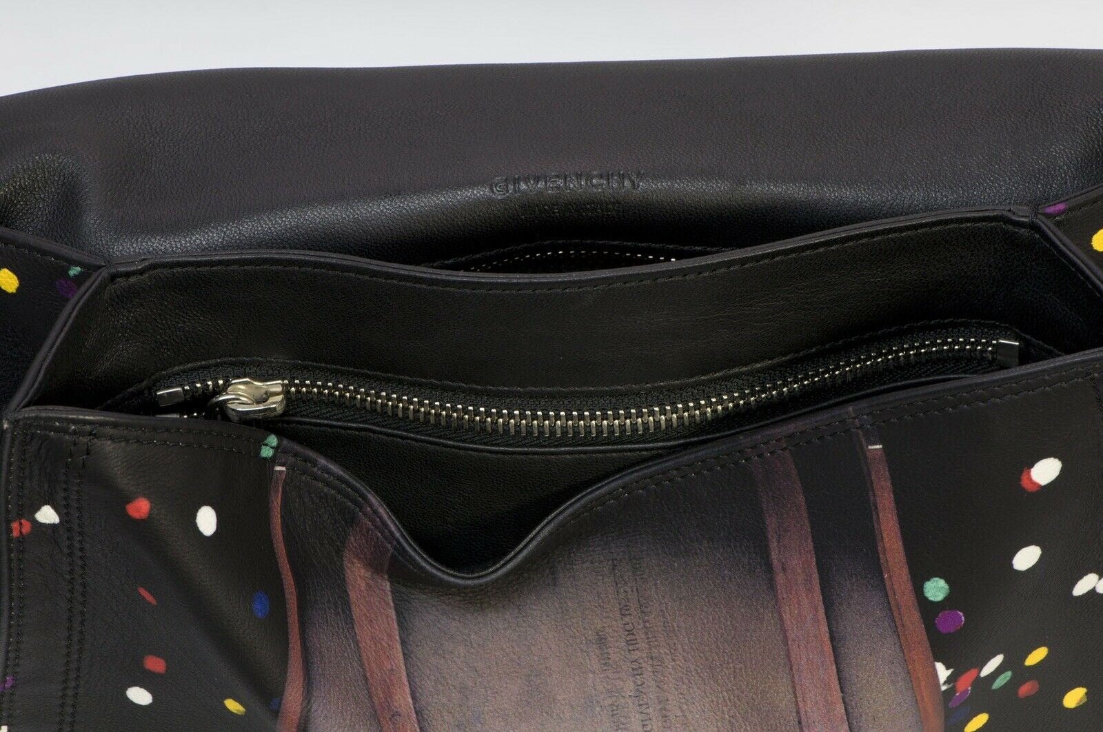 GIVENCHY Confetti Black Leather Women’s Flap Clutch Bag