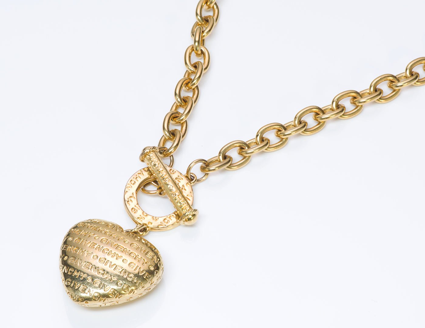 Givenchy Couture Monogram Heart Chain Necklace