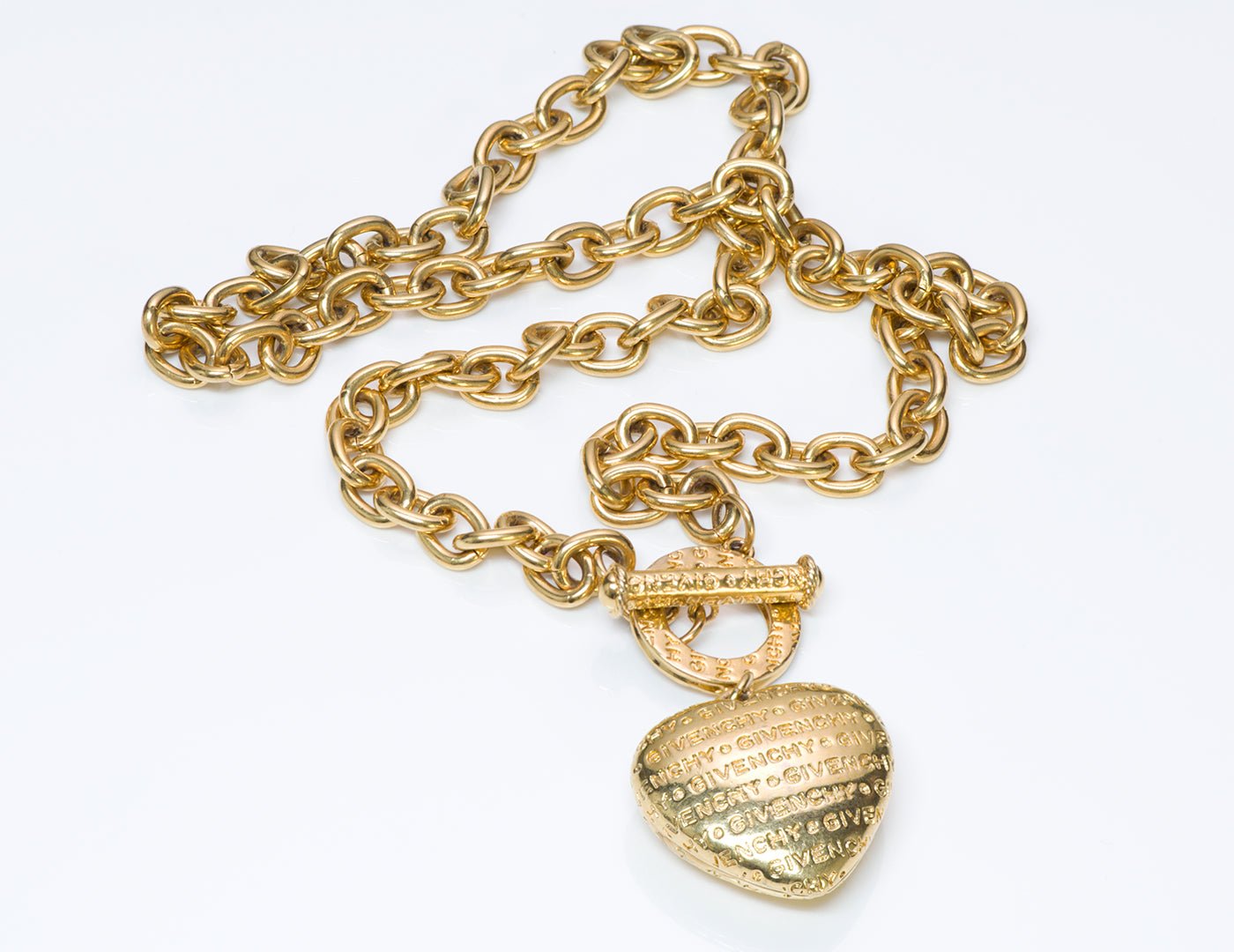 Givenchy Couture Monogram Heart Chain Necklace