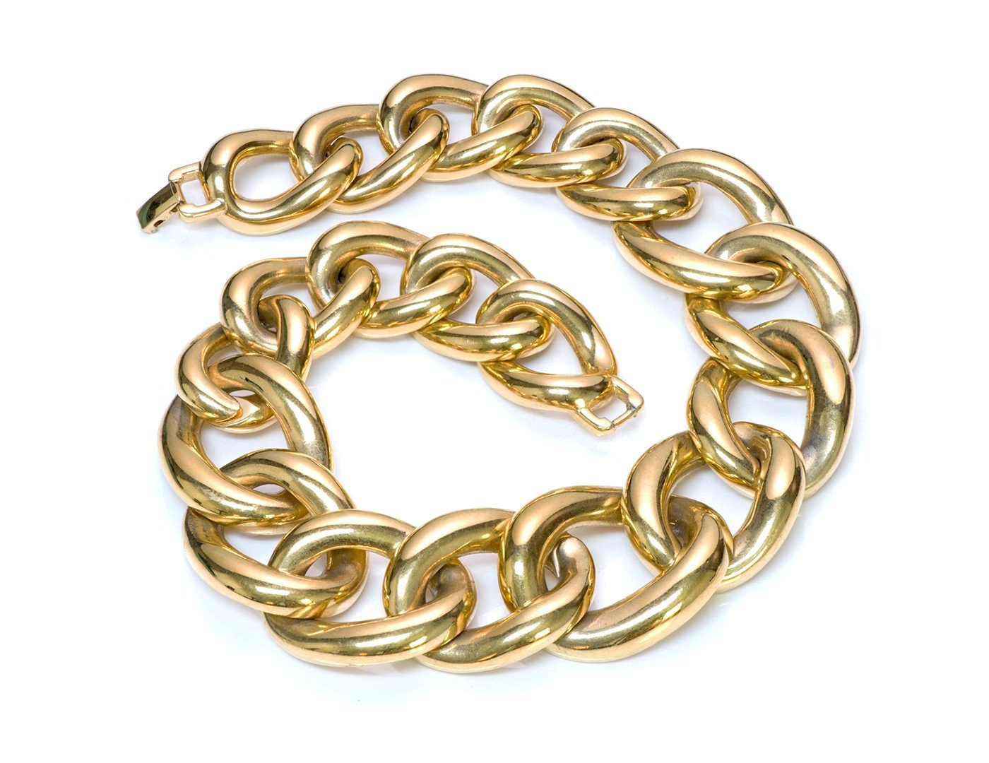 Givenchy Gold Tone Chain Link Necklace