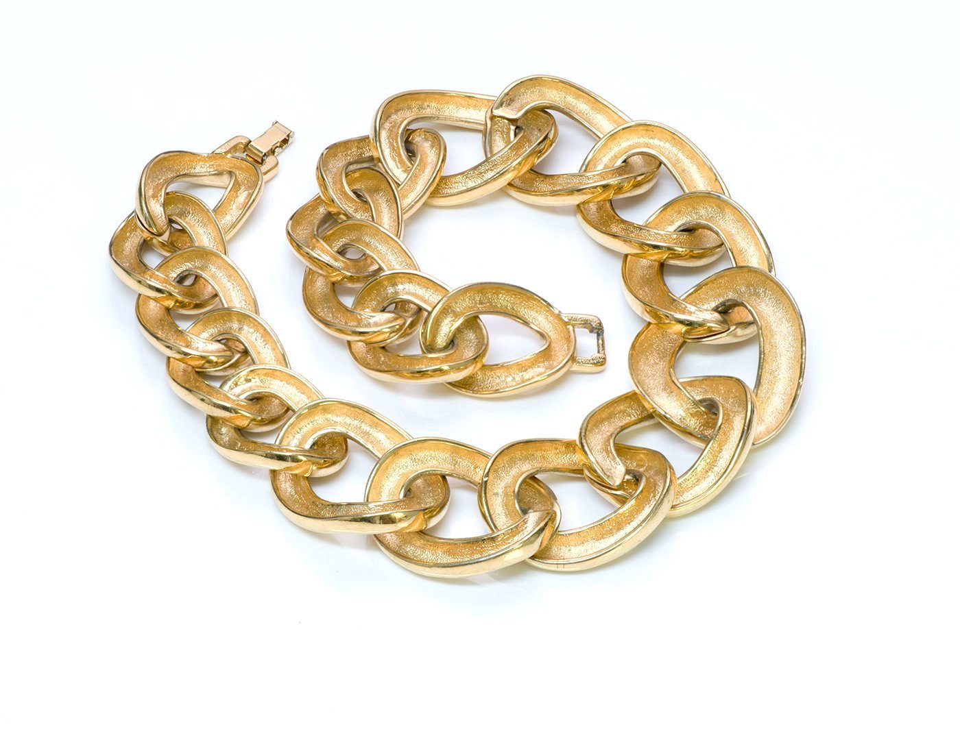 Givenchy Gold Tone Chain Link Necklace