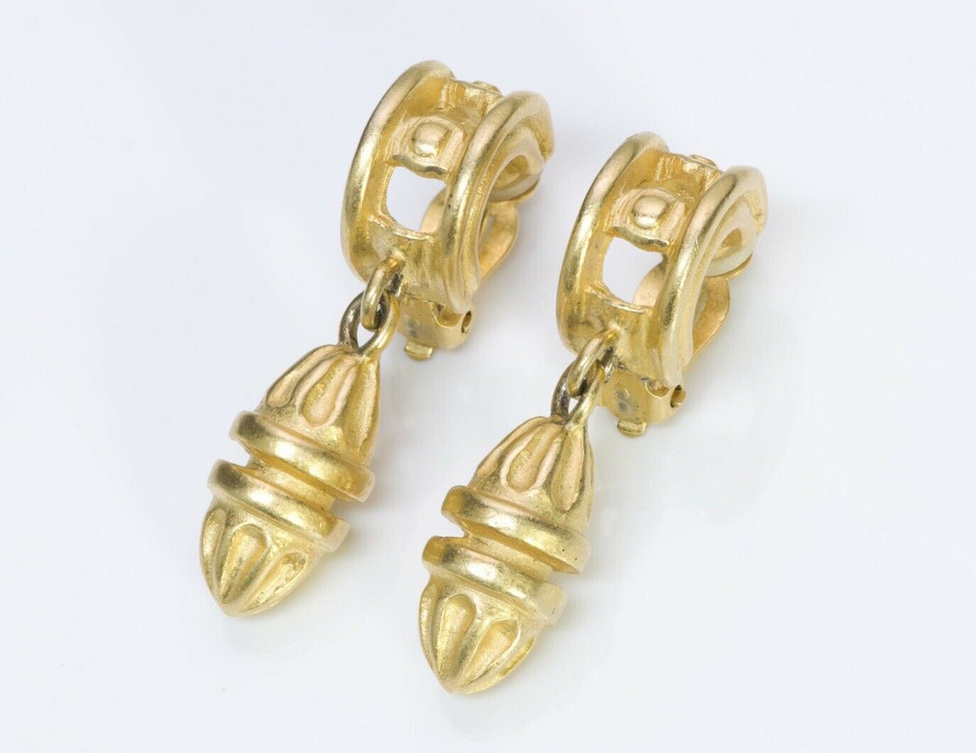 Givenchy Gold Tone Drop Earrings