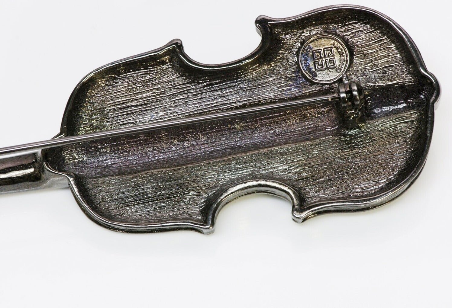 GIVENCHY Paris Black Crystal Violin Brooch