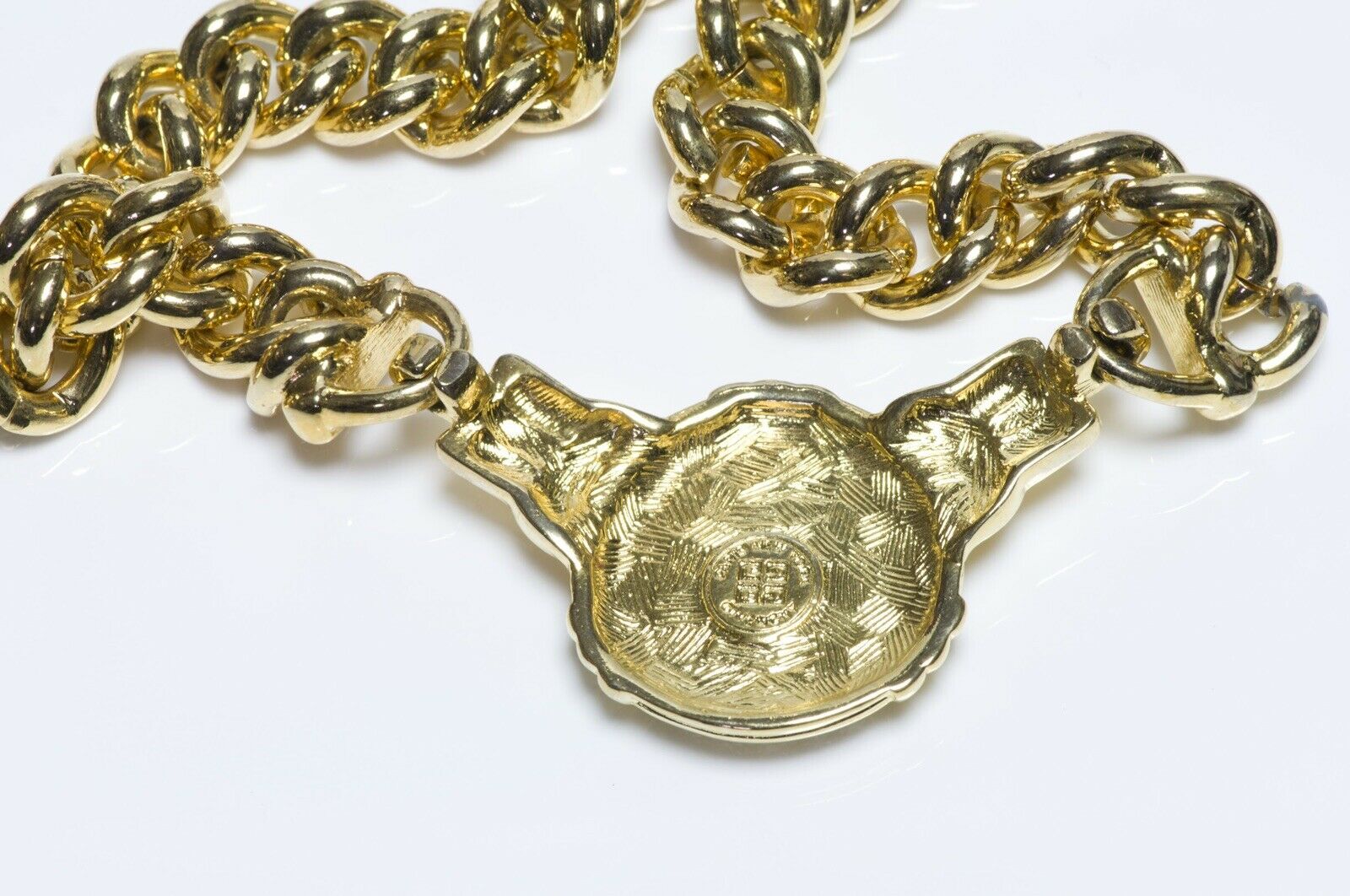 GIVENCHY Paris Crystal Coin Chain Necklace